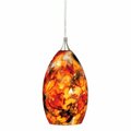 Perfecttwinkle Milano 4-1/2 in. Mini Pendant With Ember Melange Glass  Satin Nickel PE3257383